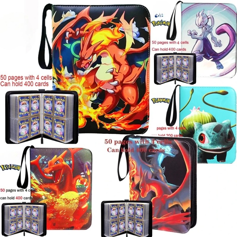 Pokemon Binder Card - 2026 Pokemon Kart Albümü PU Fermuarlı